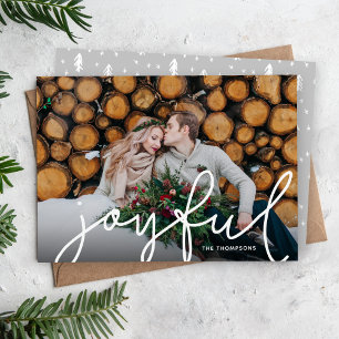 Cartão De Festividades Sobreposição de Fotografias de Script Joyful