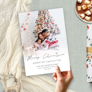 Cartão De Festividades Sobreposição de Fotos da Família Mínima Feliz Nata