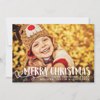 Cartão De Festividades Sobreposição de fotos de Natal Feliz 2018