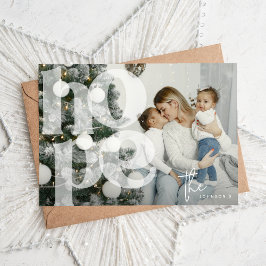 Cartão De Festividades Sobreposição de Letras 'HOPE' em Foto de Natal Fer