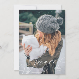 Cartão De Festividades Sobreposição de paz florescente