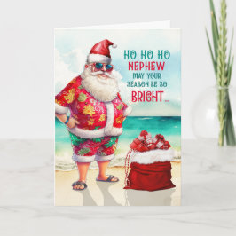 Cartão De Festividades Sobrinhos Papais noeis em óculos escuros Feliz Nat
