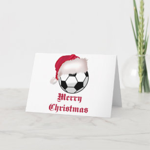 Cartão De Festividades SoccerChick Merry Christmas