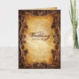 Cartão De Festividades Sofisticado Elegante casamento ocidental vintage