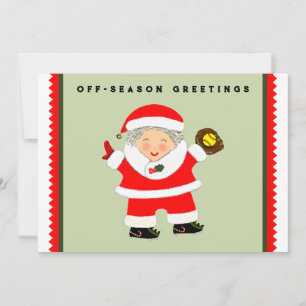 Cartão De Festividades softball holiday cards