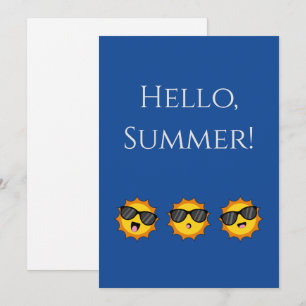 Cartão De Festividades Sol com óculos Sunitas Feliz Emoji Rostos Personal