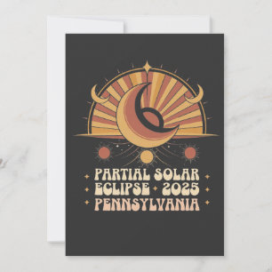 Cartão De Festividades Solar Eclipse Parcial Pensilvânia 2025