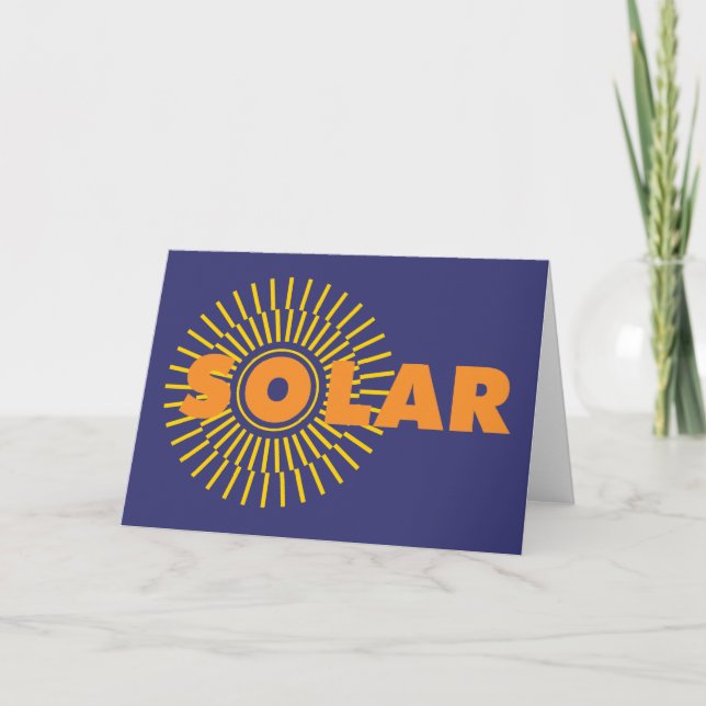 Cartão De Festividades Solar Power Sun (Frente)
