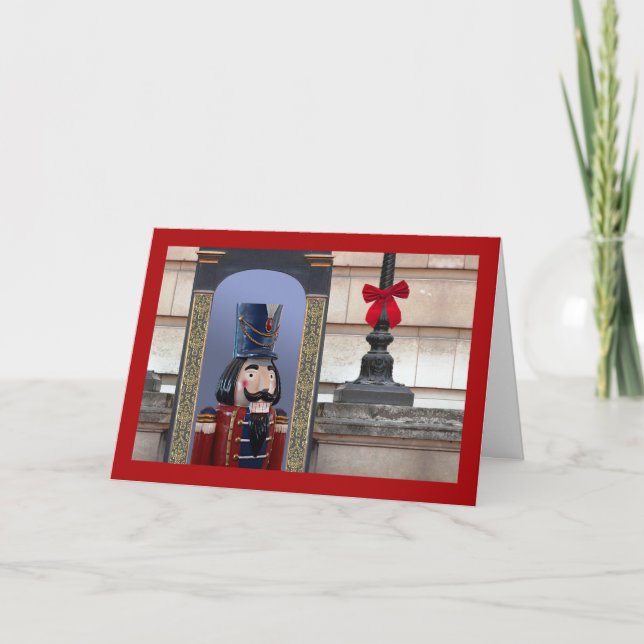 Cartão De Festividades Soldado Nozes de Natal no Palace Red Arco (Frente)