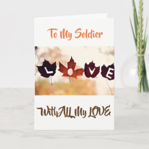 CARTÃO DE FESTIVIDADES ***SOLDIER AT THANKSGIVING**** WISH U WHERE HERE!