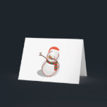 Cartão De Festividades Solha engraçada de toque ligeiro do Natal do<br><div class="desc">Camisas engraçadas de toque ligeiro da solha t do Natal do basebol do boneco de neve</div>