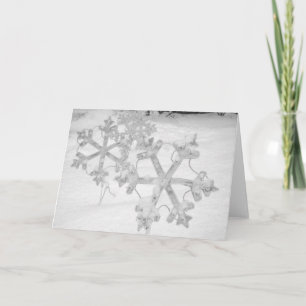 Cartão De Festividades Solstício & Ano Novo: Flocos de Neve