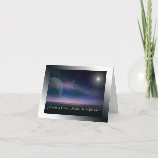 Cartão De Festividades Solstício de inverno (Frente)