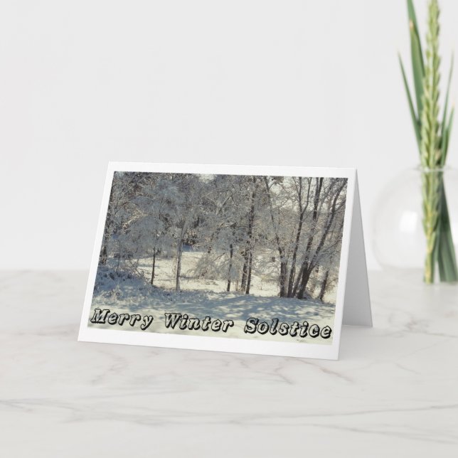 Cartão De Festividades Solstício de inverno feliz (Frente)