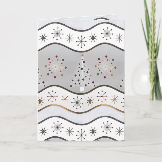 Cartão De Festividades Solstício de prata (Frente)