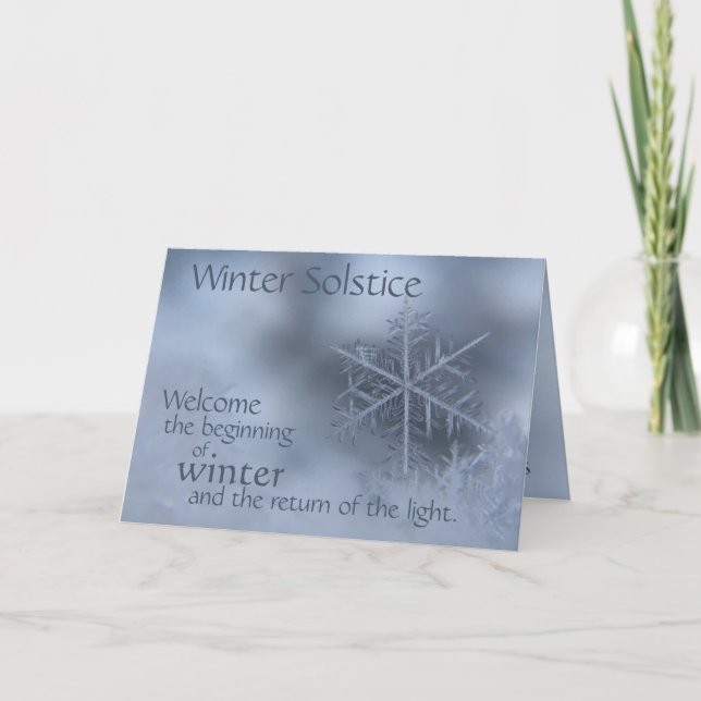 Cartão De Festividades Solstício do inverno: o dia mais longo volta ao in (Frente)