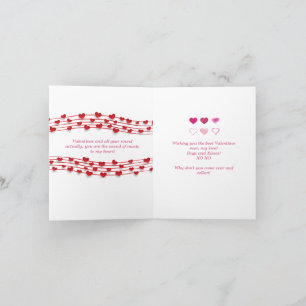 Cartão De Festividades Som de Música para minha Placa de Dia de os namora