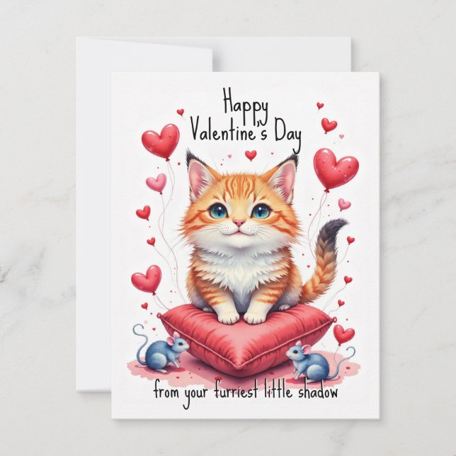 Cartão De Festividades 💘🐈Sombra do Amor (Frente)