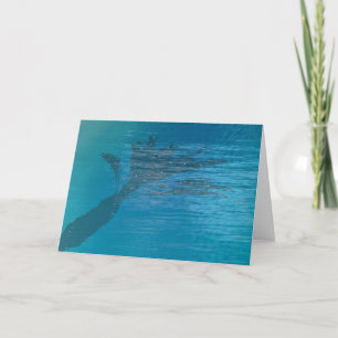 Cartão De Festividades Sombra Palm na Piscina