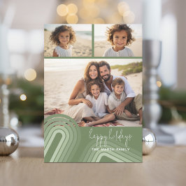 Cartão De Festividades Sombras Mínimas Modernas de Grelhas de Juniper - F