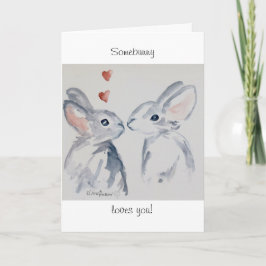 Cartão De Festividades Somebunny ama-o