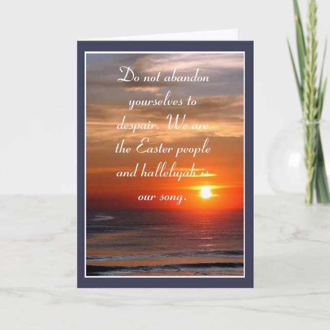 Cartão De Festividades Somos As Pessoas Páscoas (Frente)