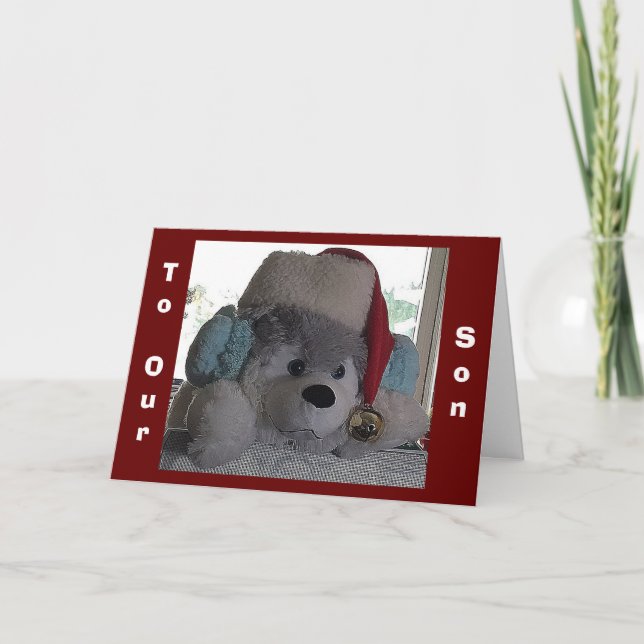 CARTÃO DE FESTIVIDADES ***SON*** ESTE PUP FELIZ DIZ NATAL ESPECIAL (Frente)