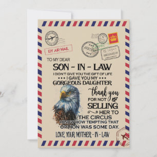 Cartão De Festividades Son-in-law   Ao Meu Caro Filho Da Mãe