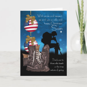 Cartão De Festividades Son Military Christmas Greeting Card With Pride