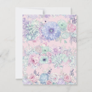 Cartão De Festividades Sonho chique Mist Flower Wredies Pastel Ju
