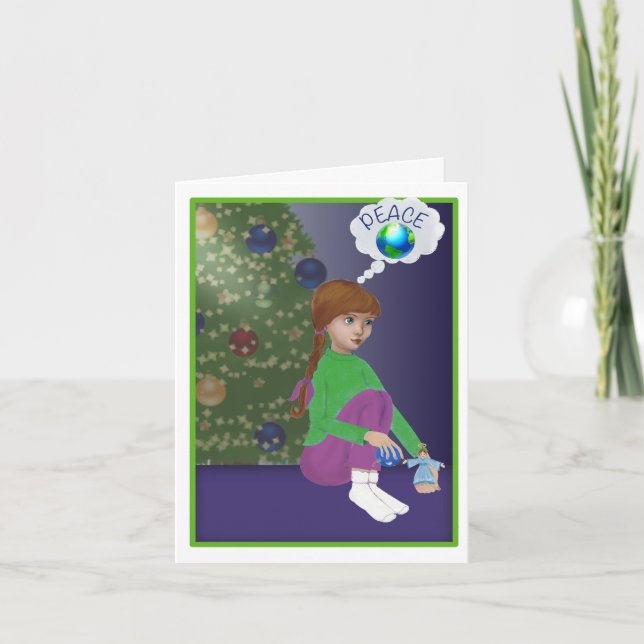 Cartão De Festividades Sonho da paz (Frente)