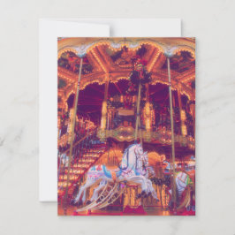 Cartão De Festividades sonho infantil - carrossel antigo