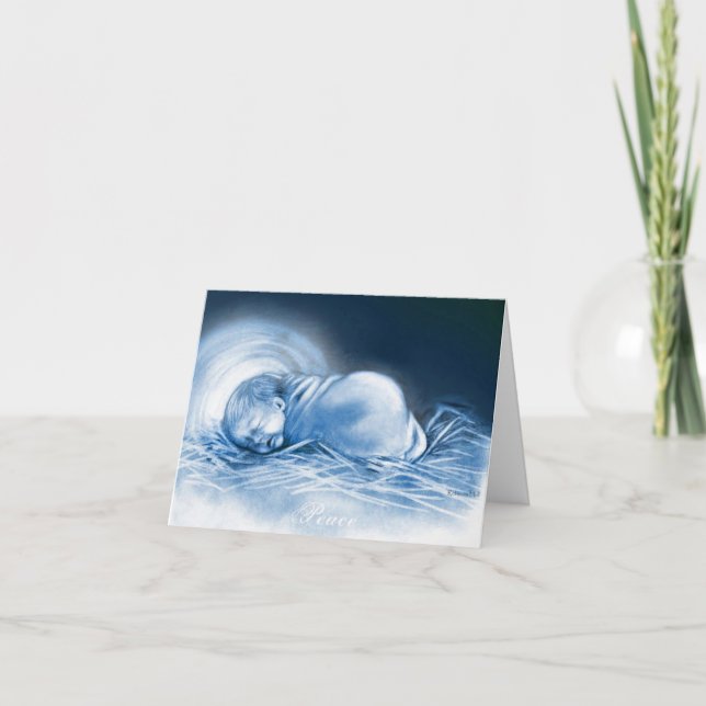 Cartão De Festividades Sono na paz celestial (Frente)