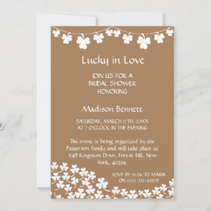 Cartão De Festividades Sorte em Ruas de Amor. BABYShower CARD do Dia de P