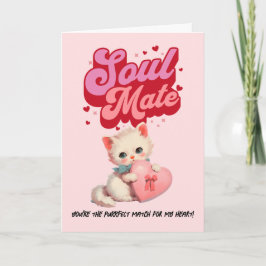 Cartão De Festividades Soul Mate Retro Kity Valentine’s Day Card