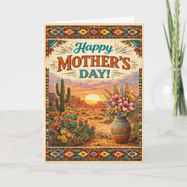 Cartão De Festividades Southwestern Desert Floral Mothers Day