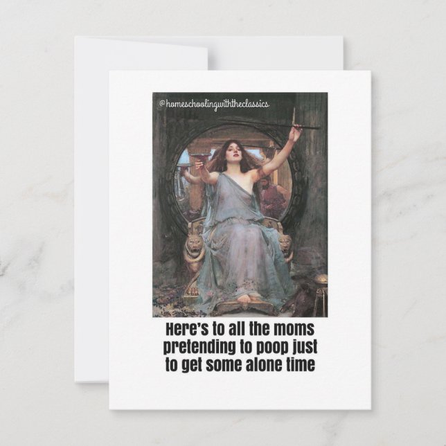 Cartão De Festividades Sozinho no Trono (Frente)