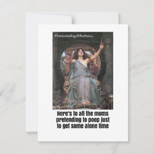 Cartão De Festividades Sozinho no Trono