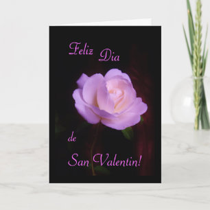 Cartão De Festividades Spanish: Valentine's day "I love you" rose