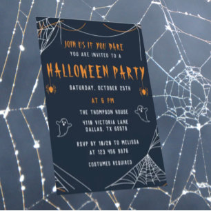 Cartão De Festividades Spider Webs Halloween Adult Party Holiday Card