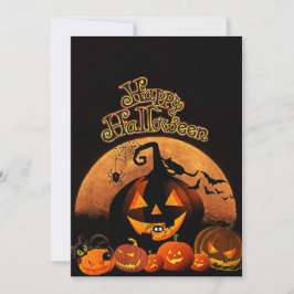 Cartão De Festividades Spooky Pumpkins | Feliz Dia das Bruxas