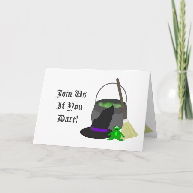 Cartão De Festividades Spooky Witchs Brew (Frente)