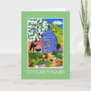 Cartão De Festividades 'Spring Garden' Easter Card - French Greeting