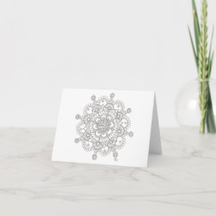 Cartão De Festividades Spring Snowflake Mandala Notecard