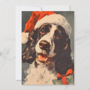 Cartão De Festividades Springer Spaniel Natal
