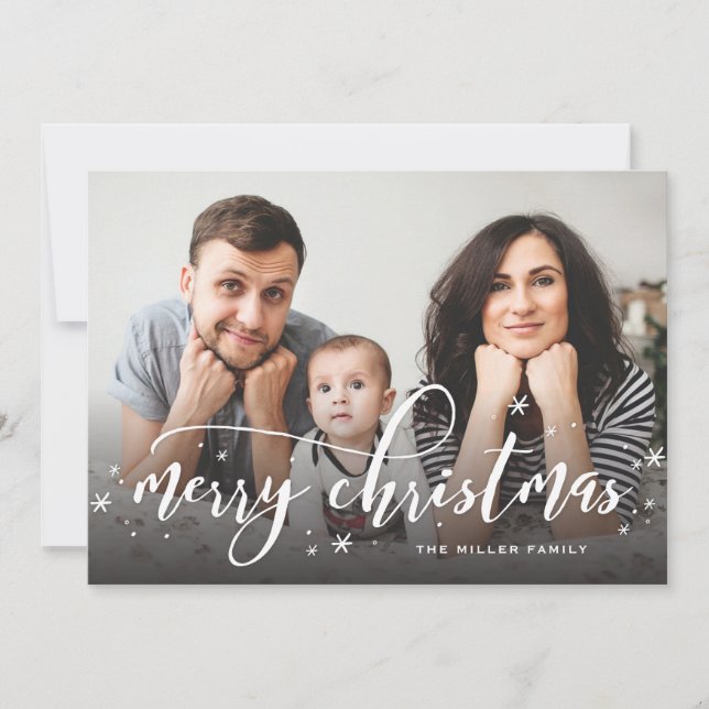 Cartão De Festividades Sprinkle Whimsical Christmas Photo Saudação (Frente)