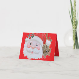 Cartão De Festividades Sr. Bickles O Esquilo Carta de Férias Dobra