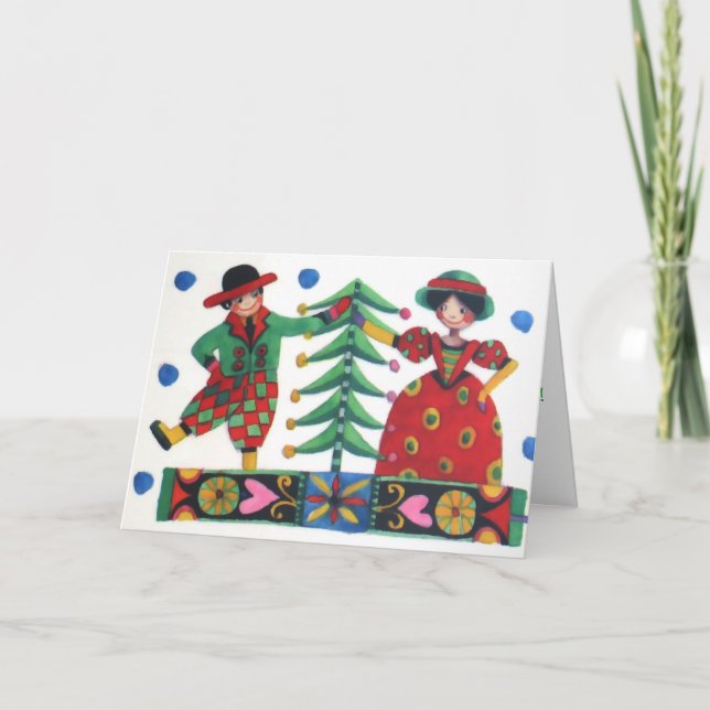 Cartão De Festividades Sr. e Sra. Natal (Frente)