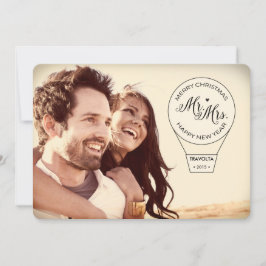 Cartão De Festividades Sr. Feriado de Casais de Balões de Ar Quente