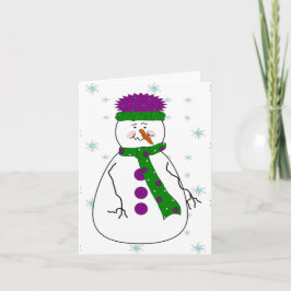 Cartão De Festividades Sr. Snowman, Neve Neve Primitiva